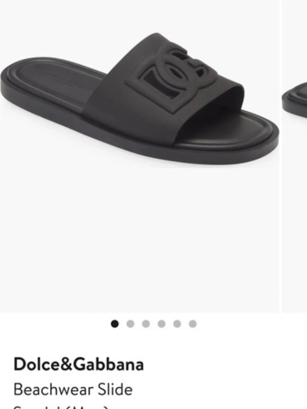 Dolce & Gabbana Black Logo Rubber Slide Sandal